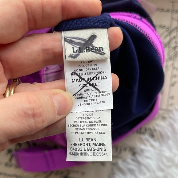 L.L. Bean Magenta V-Neck Tankini Padded Swimsuit Top Adjustable - Picture 6 of 8